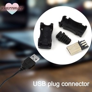 1ONLYTWO Mini USB Male Connector, 5Pin 4 In 1 Assemble USB 2.0 Jack, Micro Male USB Plug Connector M