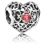 Rare️ Pandora January Signature Heart Charm Every Piece Is Brand New.