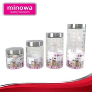 Minowa Square Glass Jar 1000ML | Candy Jar | 1L Multipurpose Jar F6015