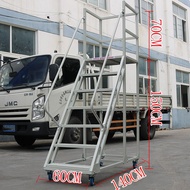 。Supermarket Climbing Car Warehouse Shelf Ladder Mobile Platform Ladder Climbing Ladder Warehouse Op