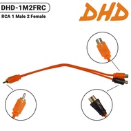 Kabel RCA Cabang Y DHD ( 1 Male 2 Female RCA Jack Cable ) - DHD-1M2FRC