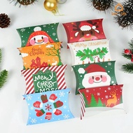 Snowman Elk Christmas Element Candy Box/Creative Pillow Shape Kraft Paper Kids Gift Bags