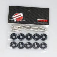 10 Chiếc Nhôm M6 Fender Máy Giặt Và Biển Khung Bu Lông Cho Xe Honda Nissan BMW-Gói Bu Lông Và Bộ Máy