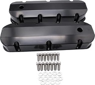 GSKMOTOR FABRICATED Black Aluminum Valve Covers for Big Block Chevy BBC 396 427 454 502
