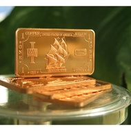 1 oz One Troy Ounce USA Iron Ship .999 Fine Copper Bullion Bar Cu Element 1oz