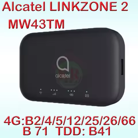 UNLOCKED mw43 Alcatel LINKZONE 2 MW43TM 4G LTE Hotspot 5G WIFI With 4400mAh Battery 5GHz Wi-Fi USB c