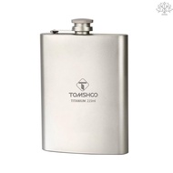 TOMSHOO alcohol Outdoor Lightweight Ti Liquor Flask container Bottle Camping Titanium