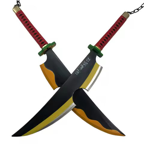 Original Anime Katana Cosplay Weapon Sword New Uzui Tengen Kyoujurou Tanjirou Swords 80cm