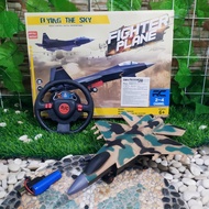 Mainan Pesawat Terbang Remote Control RC Jet army Batre Cas