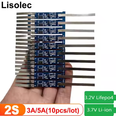 2S 18650 21700 32700 32650 3A 5A BMS for 6.4V Lifepo4 7.4V Li-ion Battery Charge Discharge Protectio