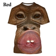 Ready Stock 2026 New Fashion Casual Orangutan Monkey T-shirt Men Human Made Tshirt 3D Printing Funny