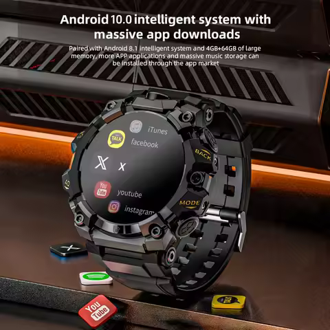 5G Cellular Version Q668 Android 10.0 Smart Watch 1.95inch Amoled 720*720 Smartwatch With 800W Dual 