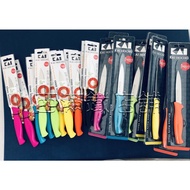 Japan Beiyin KAI HOCHO Marketing Global Wide Use Knives Colorful Colors 9.4 Pointed Kitchen Knife.sa