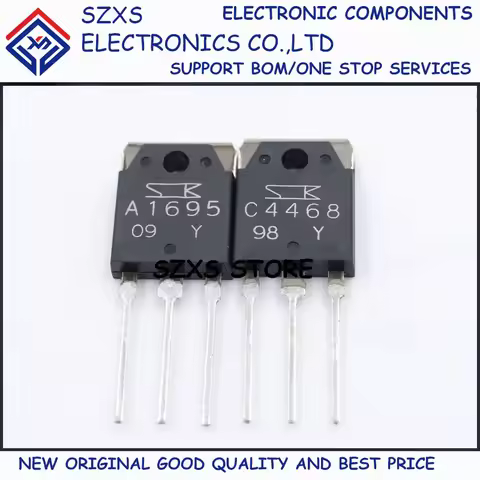 New Original 5Pairs 2SA1695 A1695 + 2SC4468 C4468 TO-3P Audio Amplifier Transistor In Stock Electron