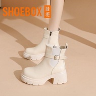 [First Series Shoe Shop] Martin Boots Mid-Tube Boots Fashion Boots Daphne Under the Shoe Cabinet Thi