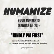 Humanize Ai Assignments & Projects | Reduce Ai (%)