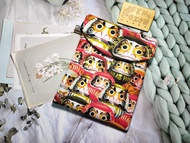 袋物系列-日本限量棉布紅達摩不倒翁福神款-7.8吋電子書保護套-