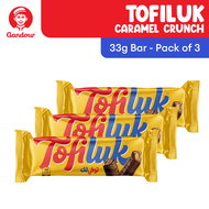 Gandour Tofiluk Caramel Crunch Chocolate Bar 33g - Pack of 3 - Expiration date: May 16, 2025
