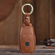 Mercedes-benz Retro Simple Key Cover Male New e-Class E200L E300L C260L C180 A200 Car Key Case Shell