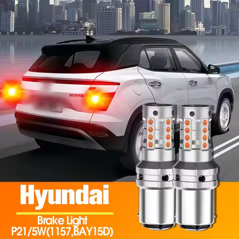 2x LED Brake Light Canbus P21/5W BAY15D For Hyundai Creta Elantra Getz i10 i20 ix35 Matrix Santa Fe 