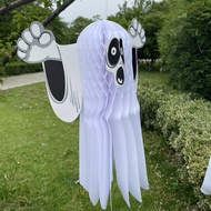 New Paper Ghost Halloween Floating Ghost Paper Honeycomb Hanging Decoration Ghost Festival Decorati