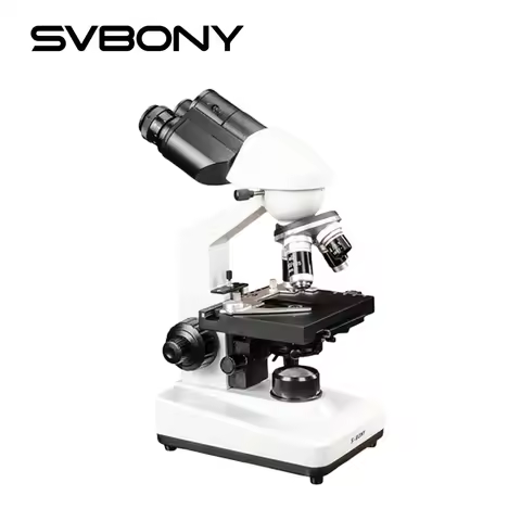 Svbony SM201 Binocular Compound Microscope, 40-2500X with 100x Oil Immersion Objective Lens NA1.25 V