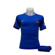 France Euro 2024 ชุดกีฬาราคาถูกเหนือผ้า polyester เป็นชุด ( เสือพรอมกางเกง )