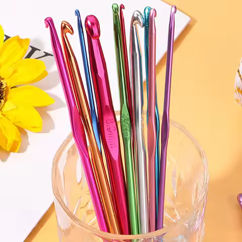 2-8mm Colorful Knitting Crochet Aluminum Knitting Needle Crochet Needles Crochet Hook Set Sweater St