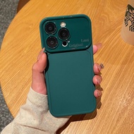 Soft Case Silikon Macaron Lens Original Big Window Jendela Besar With Ring Lensa Kamera Iphone 15 ip