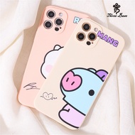 Phone case For iPhone12 Fashion BTS Bangtan Boys Cute Cartoon Baby BT TATA KOYA RJ MANG CHIMMY 21 SHOOKY Case 7Plus 8plus X XS XR XSMax 11Pro max 11 12 mini Casing Simple Case Soft Emboss Full Protective Anti Shock Drop Proof Cover