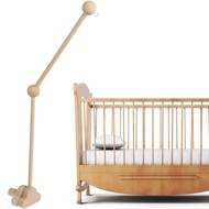 27inch Baby Crib Mobile Arm Wooden Crib Mobile Holder Adjustable Angle Cot Mobile Arm Non-Skid Crib 