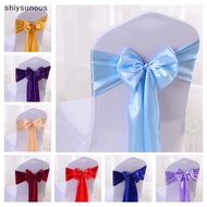 [shiysunous] Satin Sash Chair Bow for Chair Covers Birthday Party Hotel Decoration (60-100 pcs) FFF