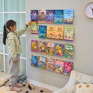 ST/ Children's Picture Book Wall Shelf Corridor Magazine Rack Display Shelf Wall Hanging Bookshelf Punching FGUZ