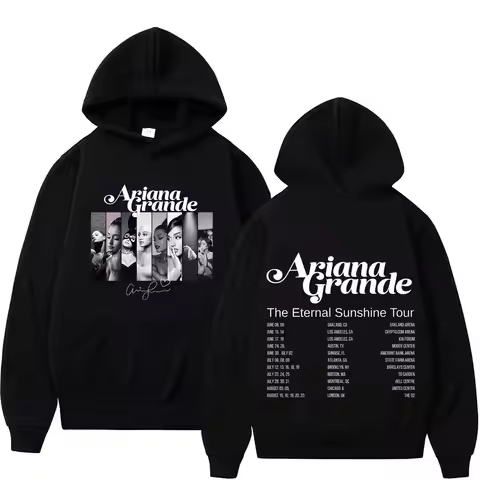 Ariana Grande Eternal Sunshine Tour 2026 Print Hoodie Men Women Vintage Sweatshirt Winter Long Sleev