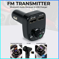 COD Jinserta Bluetooth Audio Receiver FM Transmitter USB Charger E0293 / alat pemutar musik usb mp3 