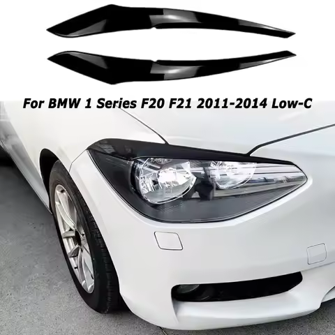 Car Front Headlight Eyebrows for BMW 1 Series F20 F21 2011-2019 Lci 118i 120i Trim Eyelid Sticker Ex