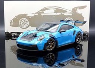 【MASH_2館】 Minichamps 1/18 Porsche 992 GT3 RS WEISSACH 藍色 