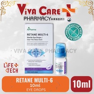 AiPharma RETANE Sterile MULTI-6 Eye Drop Preservative Free (10mL) - Melega dan melembabkan mata