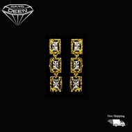 SMS DEEN Rhodium Fancy Dangling  Earrings (Screw Type), ±3.27GM - Gold 916 Emas - Subang (Info: ±2.5