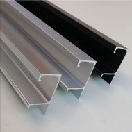 Aluminum Cabinet door type C continous grab handle kitchen wardrobe 1.5meters long screw type