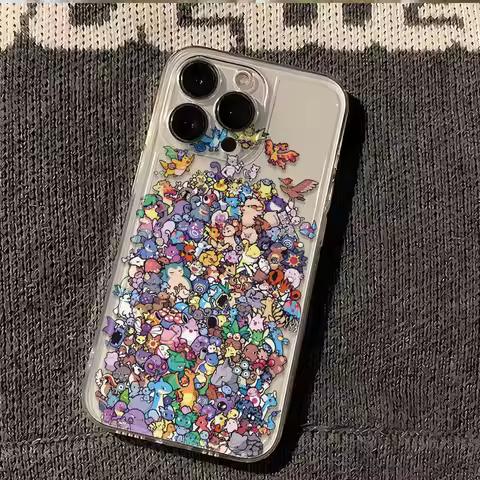 Cute Cartoon P-Pokemon Collection Phone Case For iPhone 17 16 15 14 13 12 11 Pro Max XR XS MAX 78PLU