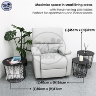 MR OEM 3 in 1 Set Coffee Table Toy Storage Table Decorative Wire Nest Table Home Living/ Meja Besi 3