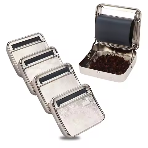 Portable Mini Metal Rolling Machine Tobacco Roller Maker 70mm 78mm 110mm Paper Hand Roll Box Store C