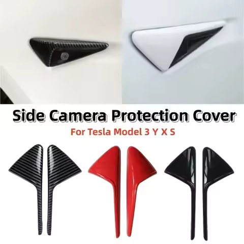 2PCS For Tesla Model 3 Y X S Side Camera Carbon Fiber ABS Protection Cover For Tesla Model 3 Model Y