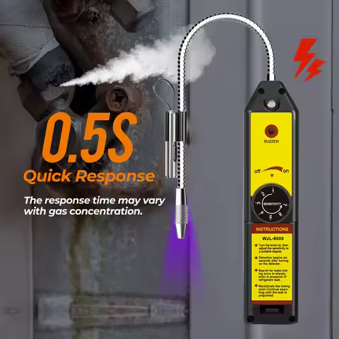 WJL-6000 Freon Leak Detector Halogen Leak Detector Refrigerant Gas HVAC Air Conditioner R22 R410A R1