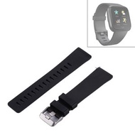 全城熱賣 - Fitbit Versa / Versa 2簡單時尚硅膠錶帶 (顏色：黑色)