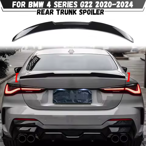 Rear Trunk Spoiler Tail Wings Fixed Wind Spoiler For BMW 4 Series G22 420i 430i 420d 430d M440i M440
