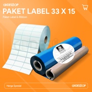 LABEL PACKAGE 33 X 15 ZEBRA PRINTER GC420T