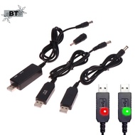 BT DC 5V to 12V USB Boost Converter Cable for WiFi Router Modem Fan 5.5x2.1mm Powerbank [NUW]