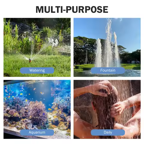 12V Brushless Submersible Water 800L/H 5M Low Noise For Fountain Pool Aquarium Solar Circulation Sys